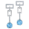 Aqua Blue Spinel Earrings