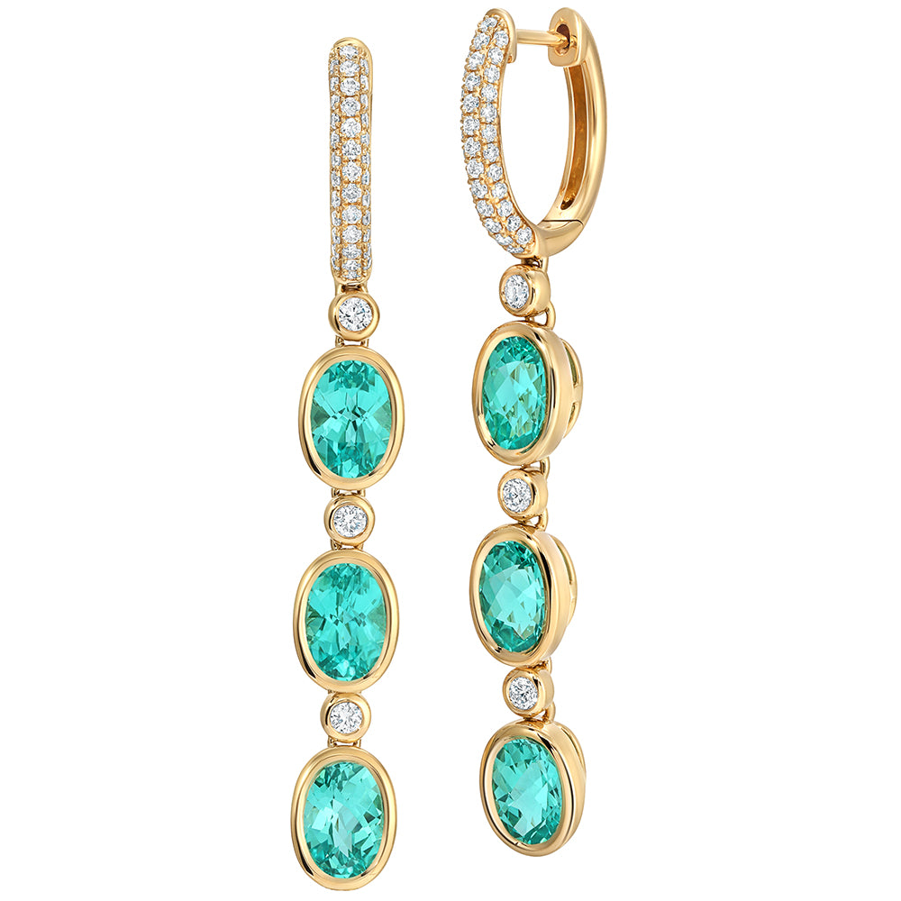 Chatham lab-grown chrysoberyl earrings, style CE4951YCH