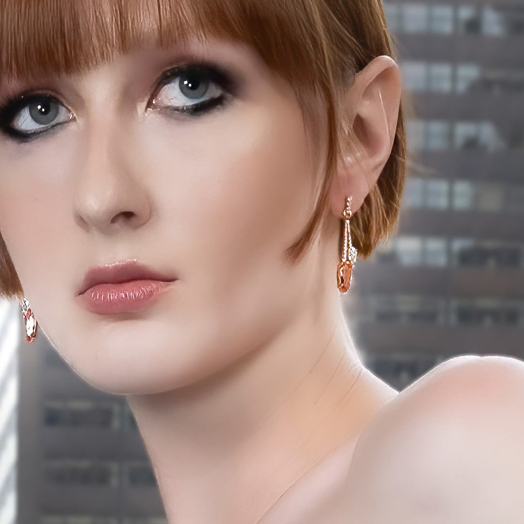 Champagne Sapphire Earrings