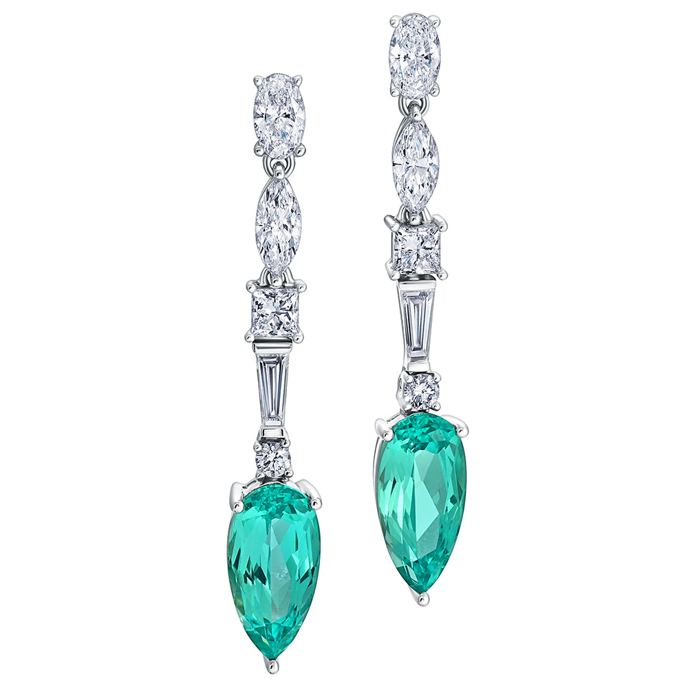 Chatham lab-grown chrysoberyl earrings, style CE4953WCH