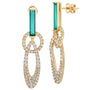 Chatham lab-grown chrysoberyl earrings, style CE4954YCH