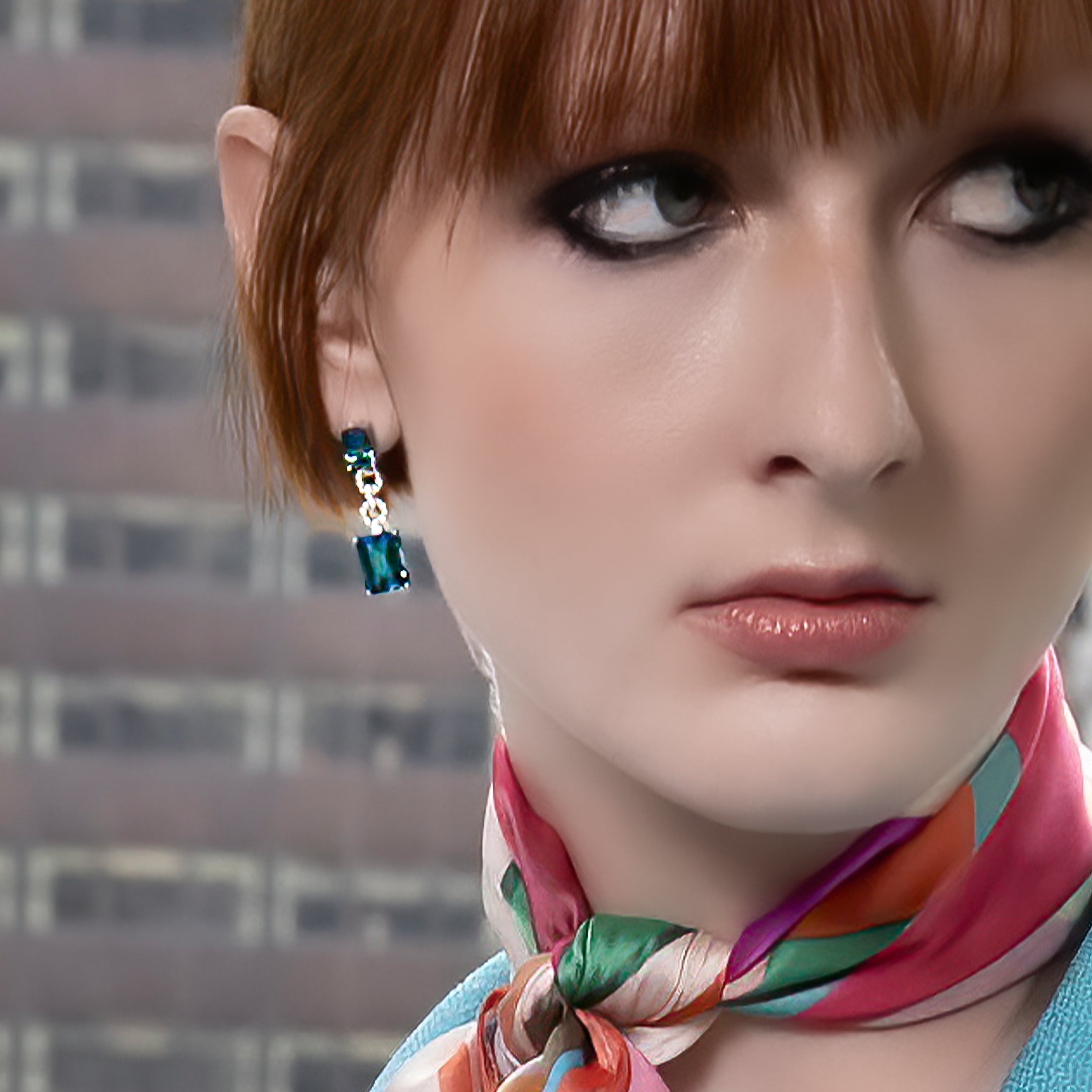 Paraiba Colored Spinel Earrings