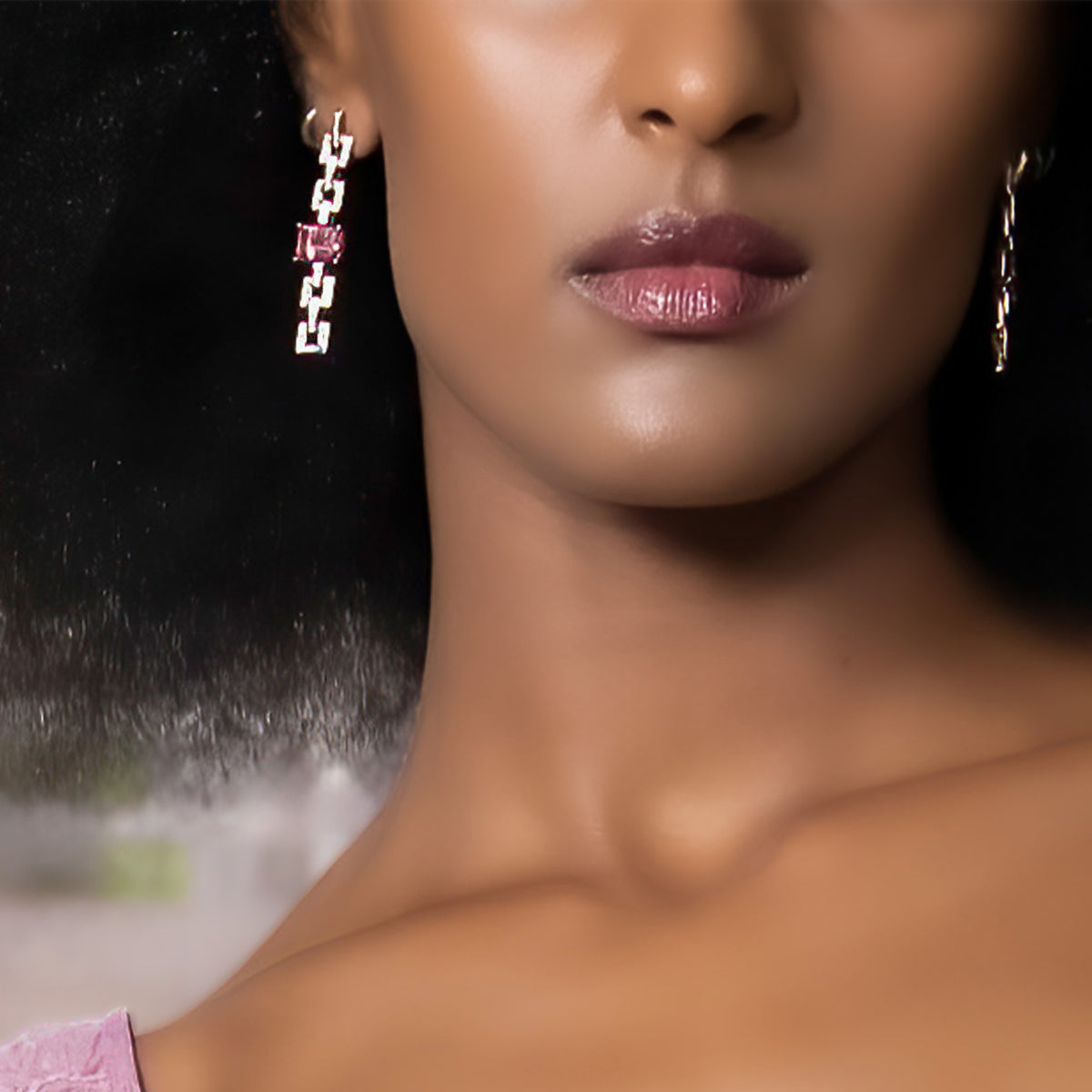 Champagne Sapphire Earrings – Emerald Cut, 18K Rose Gold