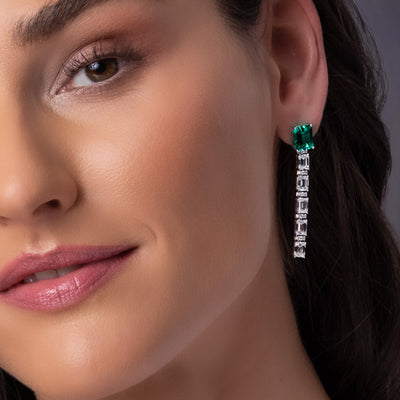 Emerald & Diamond Earrings
