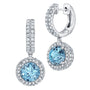 Chatham lab-grown aqua blue spinel earrings in 18k white gold, style CE4962WAQ