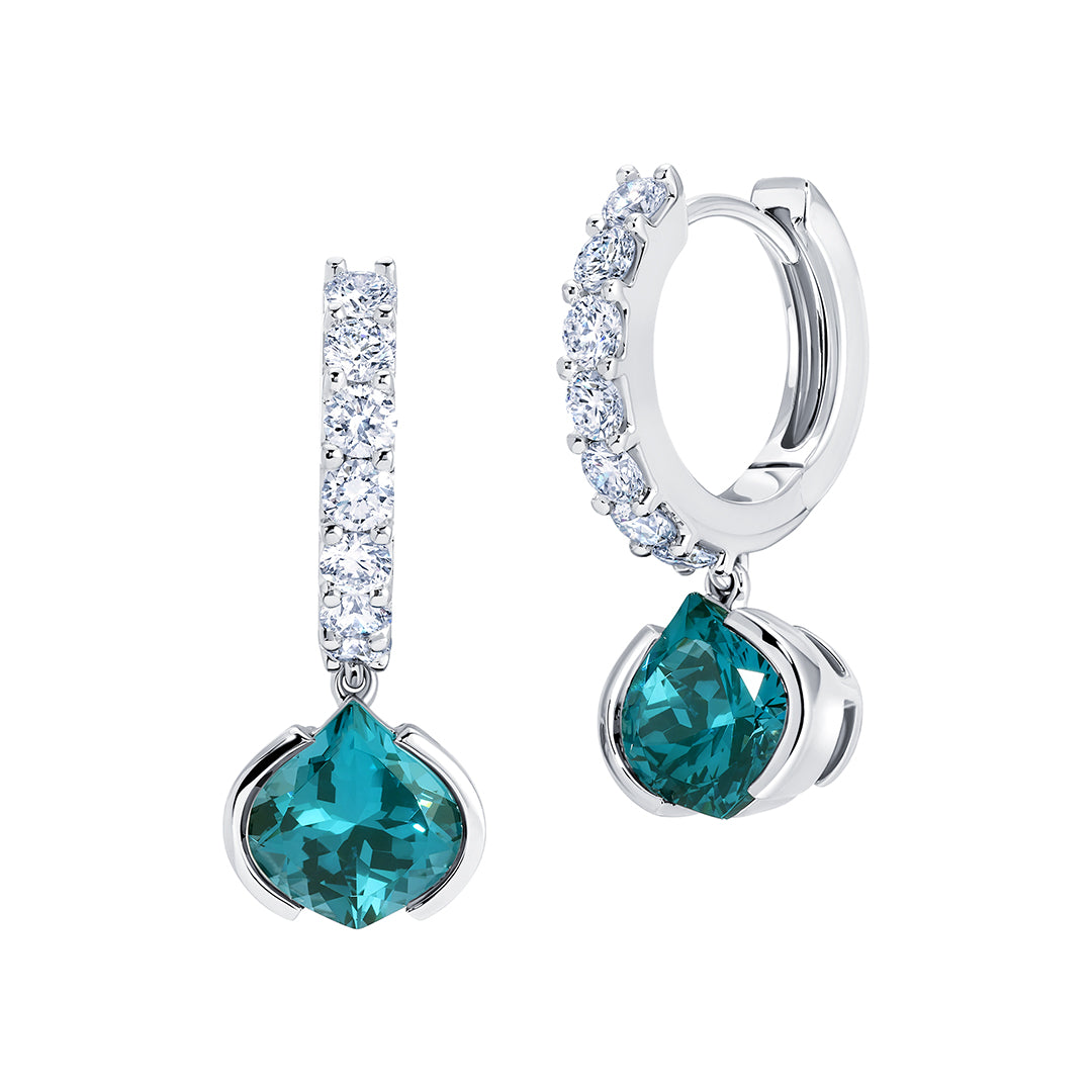 Chatham lab-grown spinel earrings, style CE4993WPA