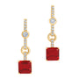 Chatham lab-grown ruby earrings, style CE5000YRU