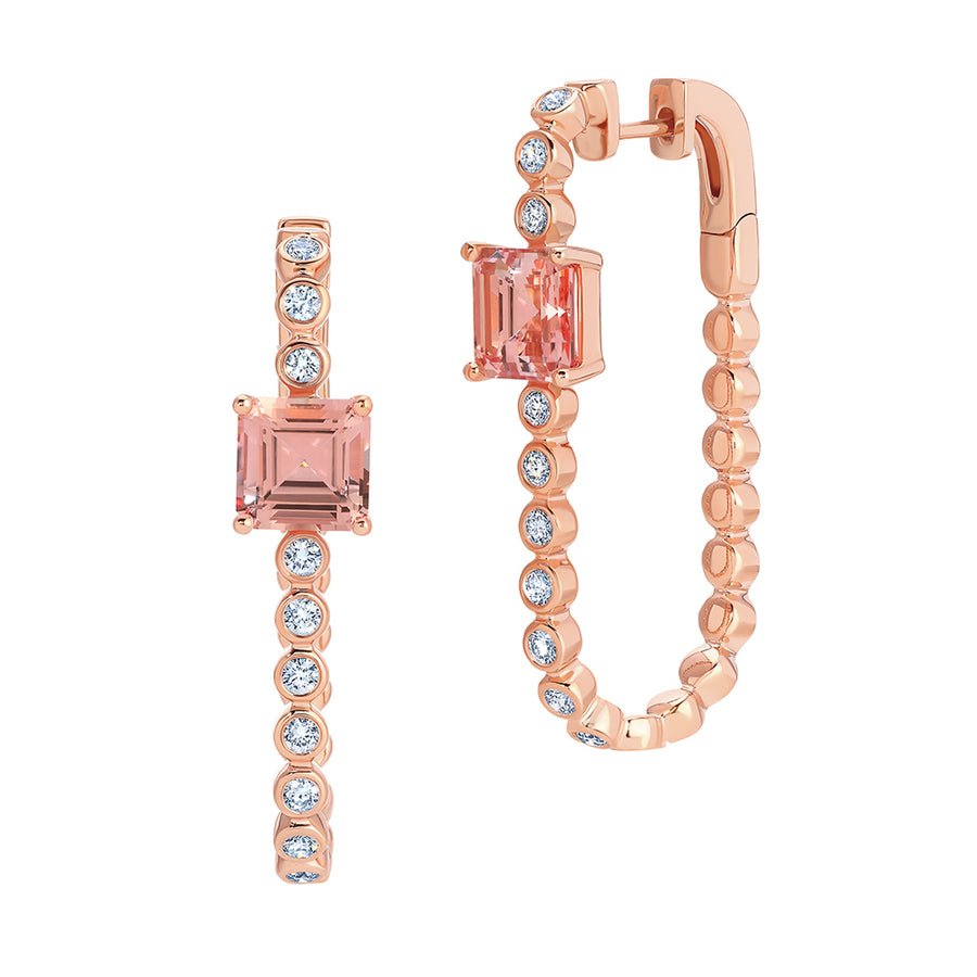 Champagne Sapphire Hoops