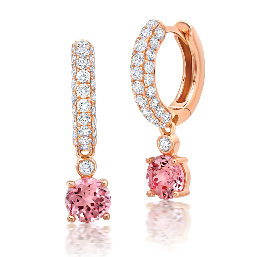 Champagne Sapphire Hoops