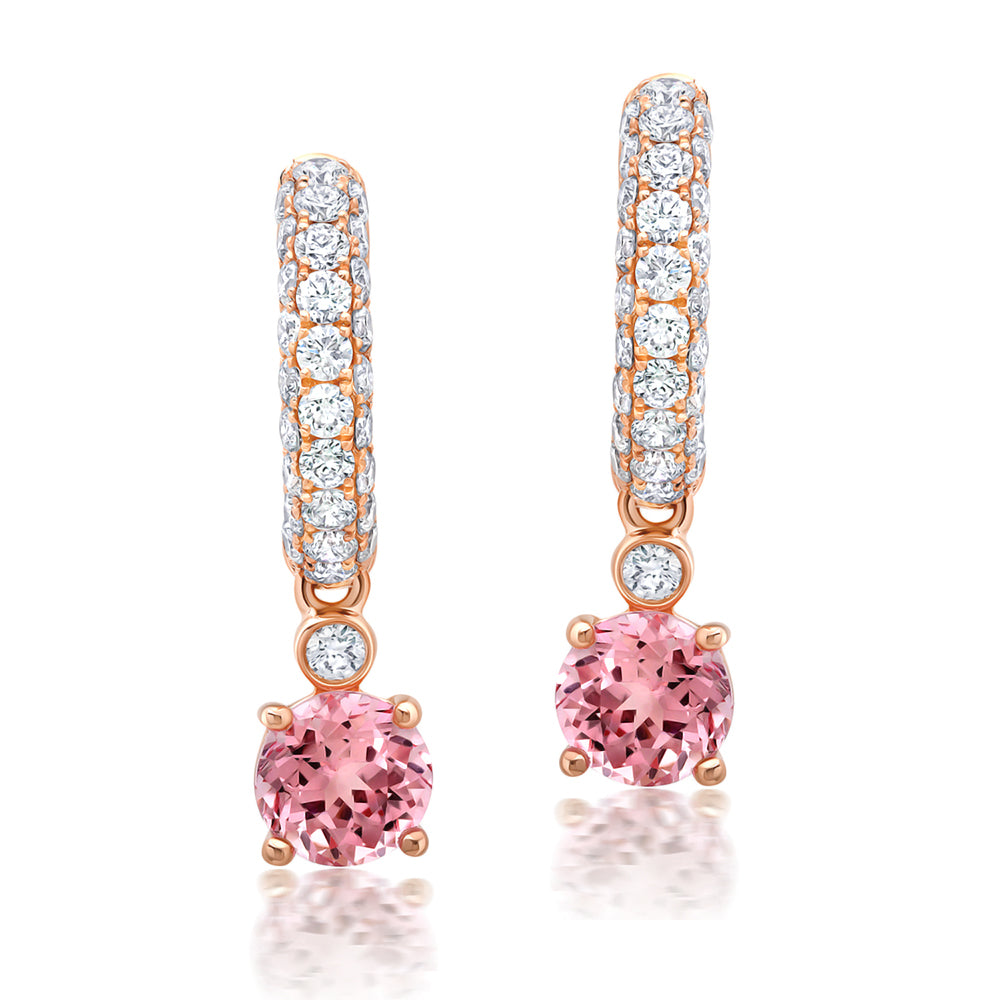 Champagne Sapphire Hoops