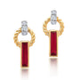 Chatham lab-grown ruby earrings, style CE5056YWRU