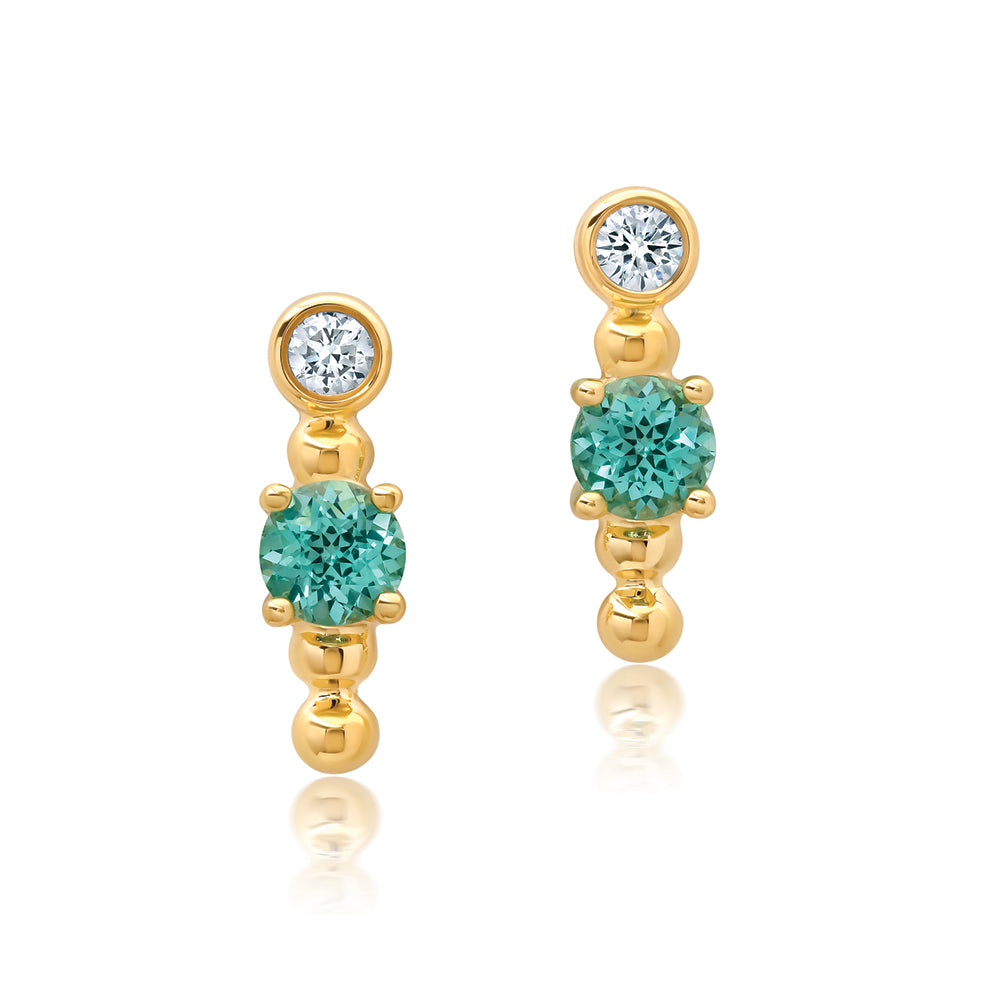 Chatham lab-grown chrysoberyl earrings, style CE5059YCH