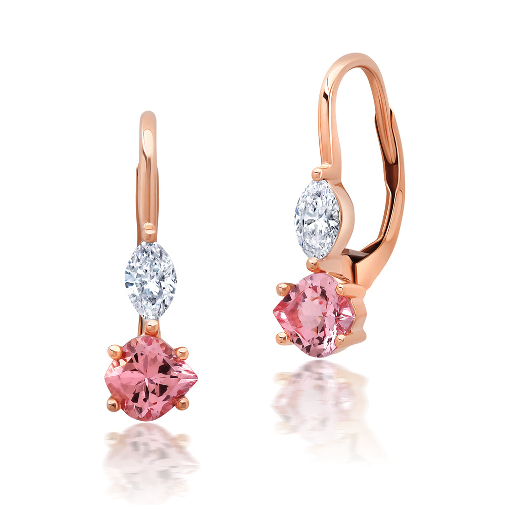 Chatham lab-grown champagne sapphire earrings, style CE5074RCS