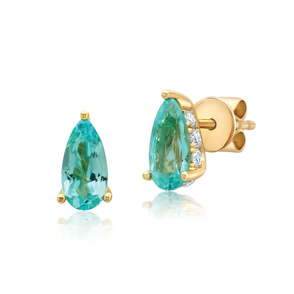 Chatham lab-grown chrysoberyl stud earrings, style CE5089YCH