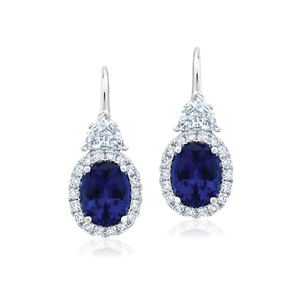 Blue Sapphire Earrings