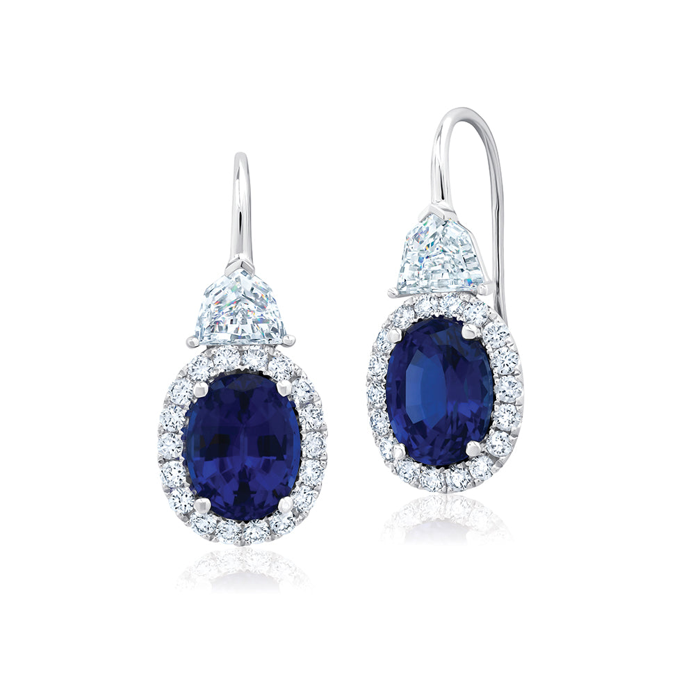 Blue Sapphire Earrings