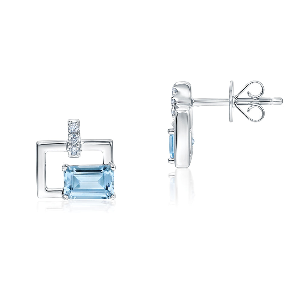 Aqua Blue Spinel Earrings