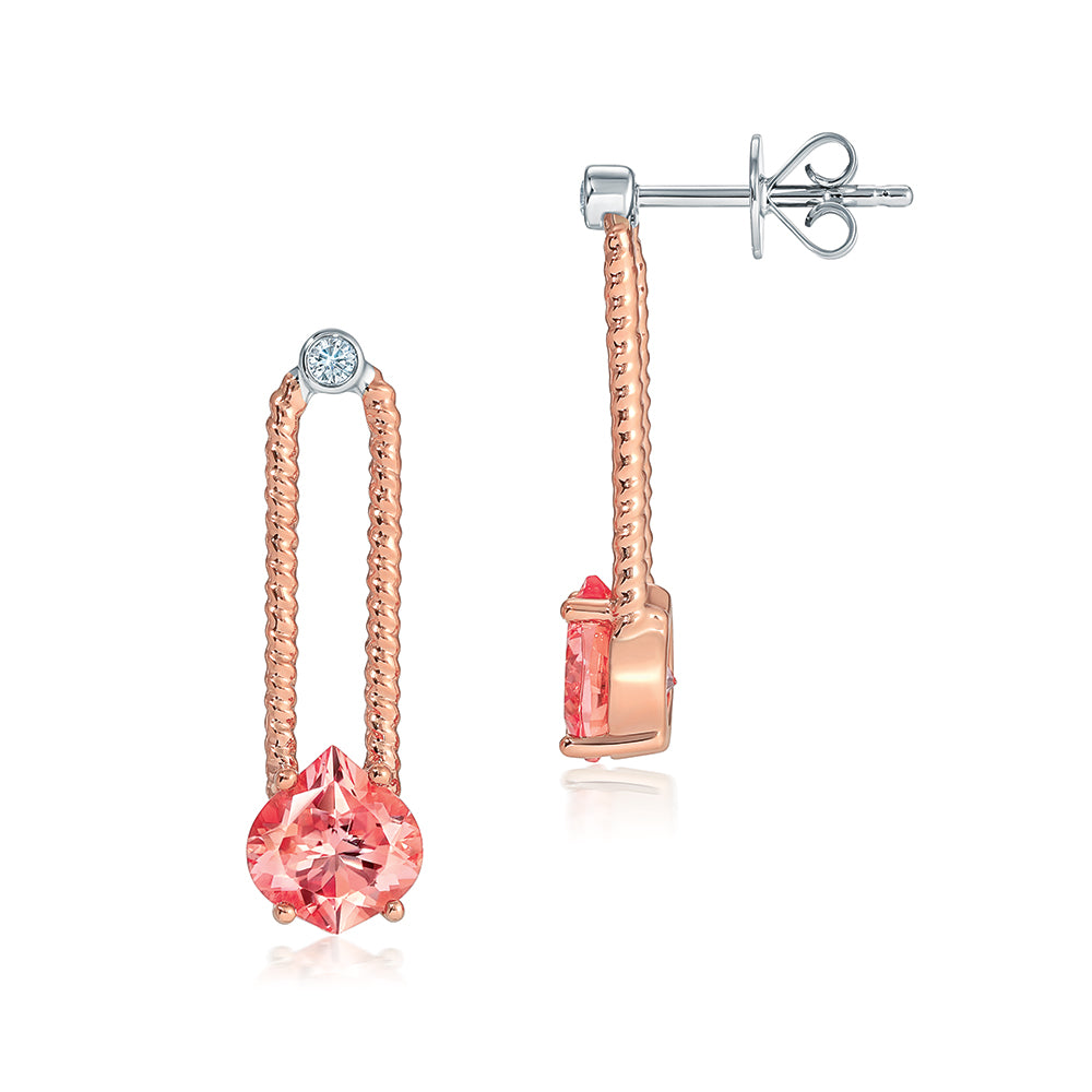 Champagne Sapphire Earrings