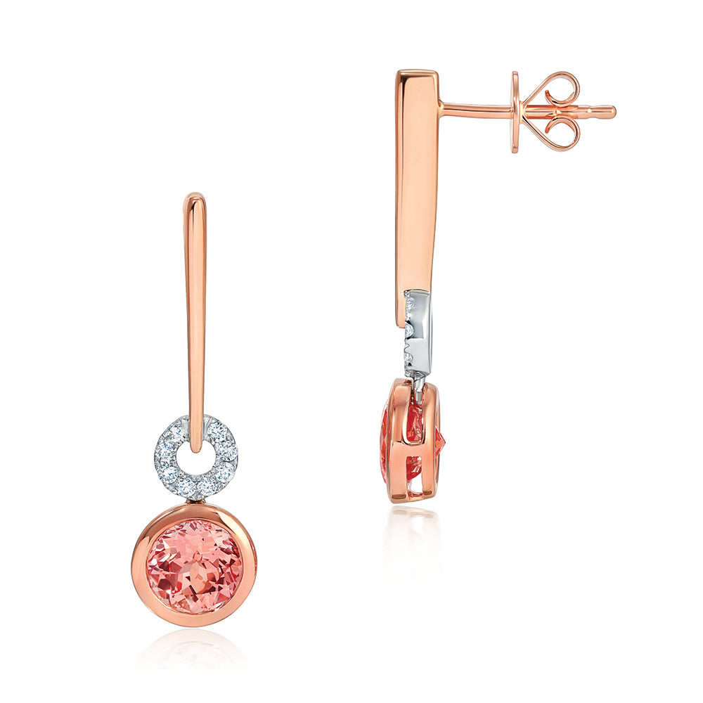 Champagne Sapphire Earrings