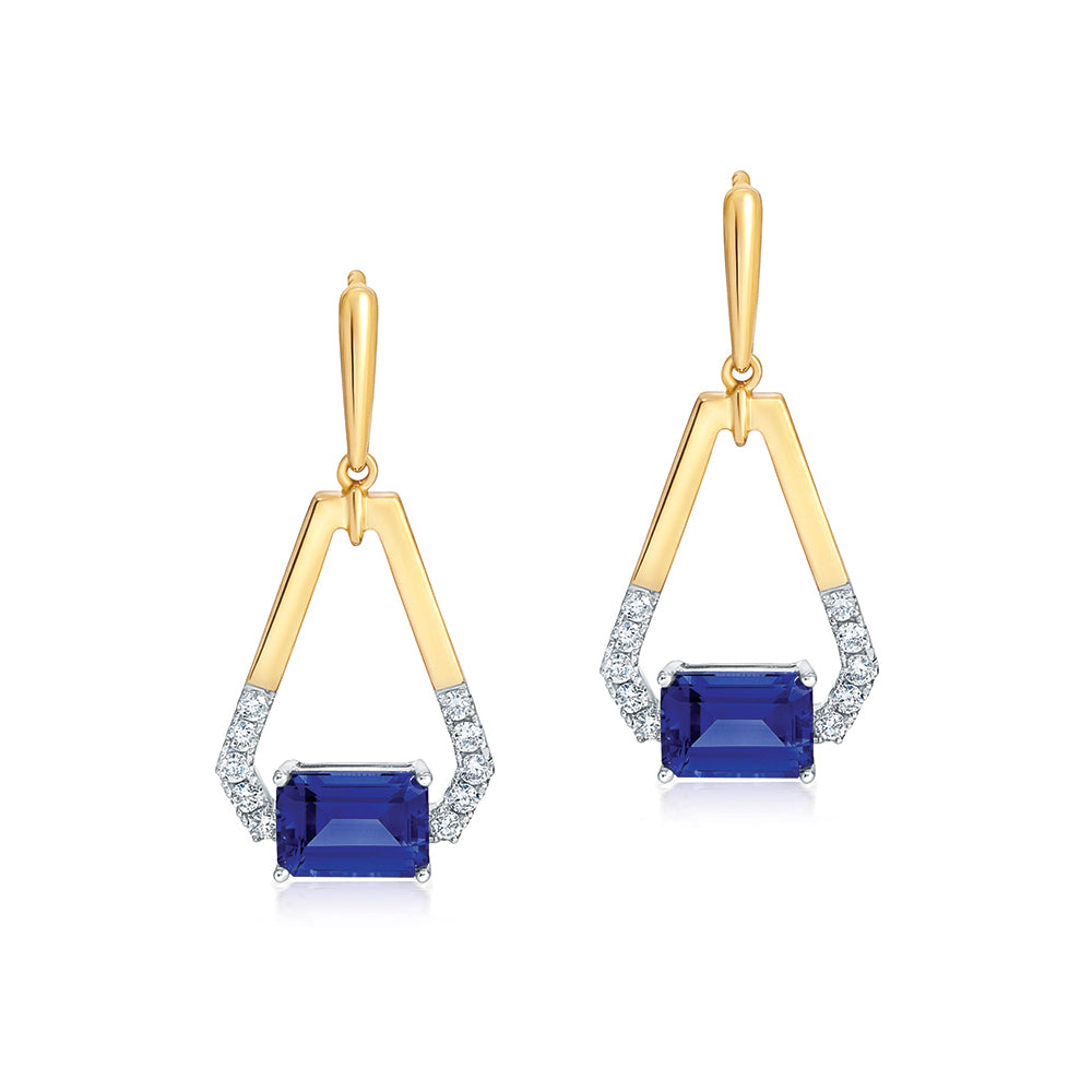Blue Sapphire Earrings