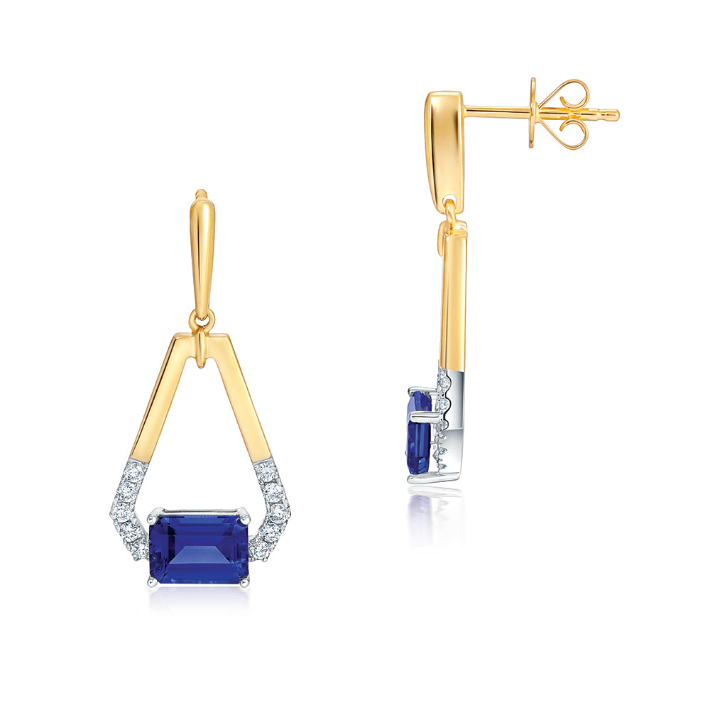 Blue Sapphire Earrings