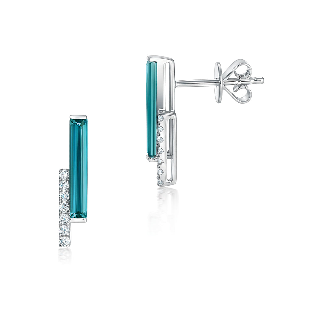 Paraiba Colored Spinel Earrings