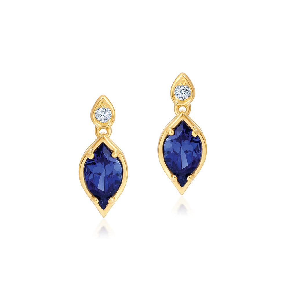 Blue Sapphire Earrings