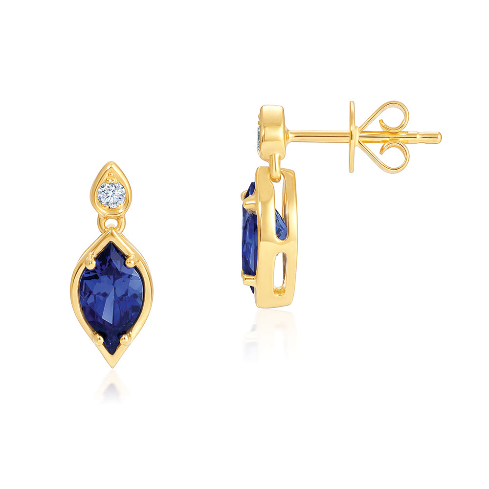 Blue Sapphire Earrings