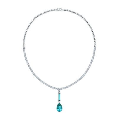 Chatham lab-grown spinel necklace, style CN1464WPA