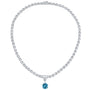 Chatham lab-grown aqua blue spinel necklace, style CN1467WAQ