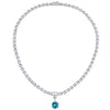 Aqua Blue Spinel Necklace