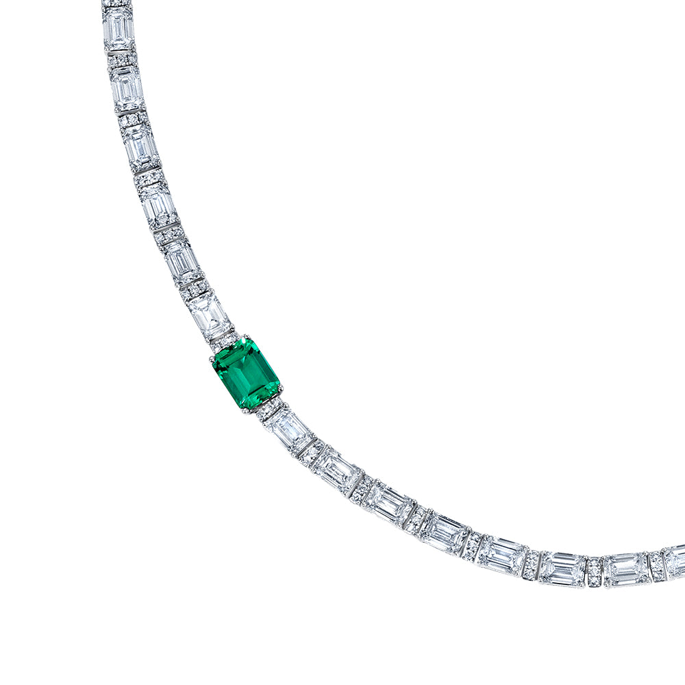 Emerald & Diamond Necklace