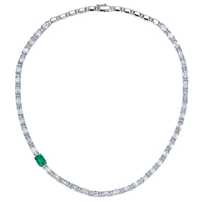 Emerald & Diamond Necklace