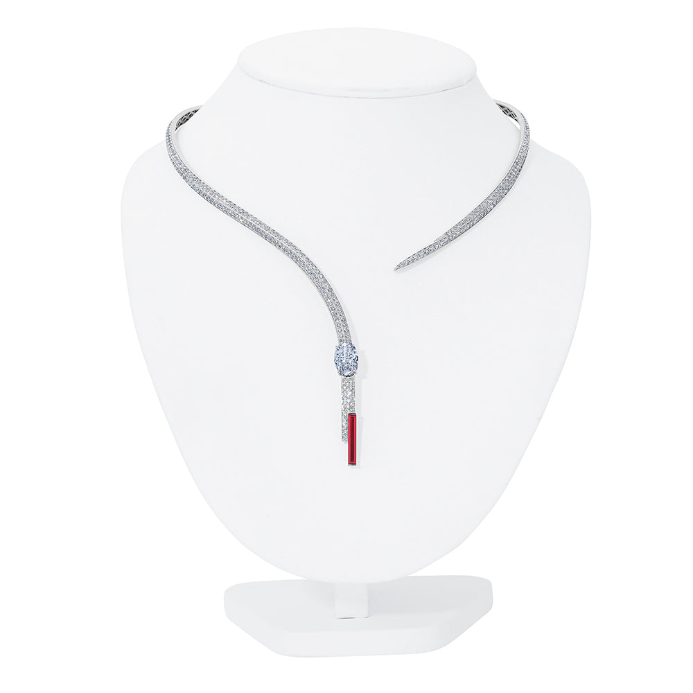 Chatham lab-grown ruby necklace, style CN1470WRU
