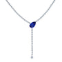 Chatham lab-grown blue sapphire necklace, style CN1476WBS