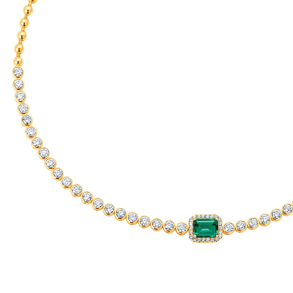 Emerald Tennis Necklace