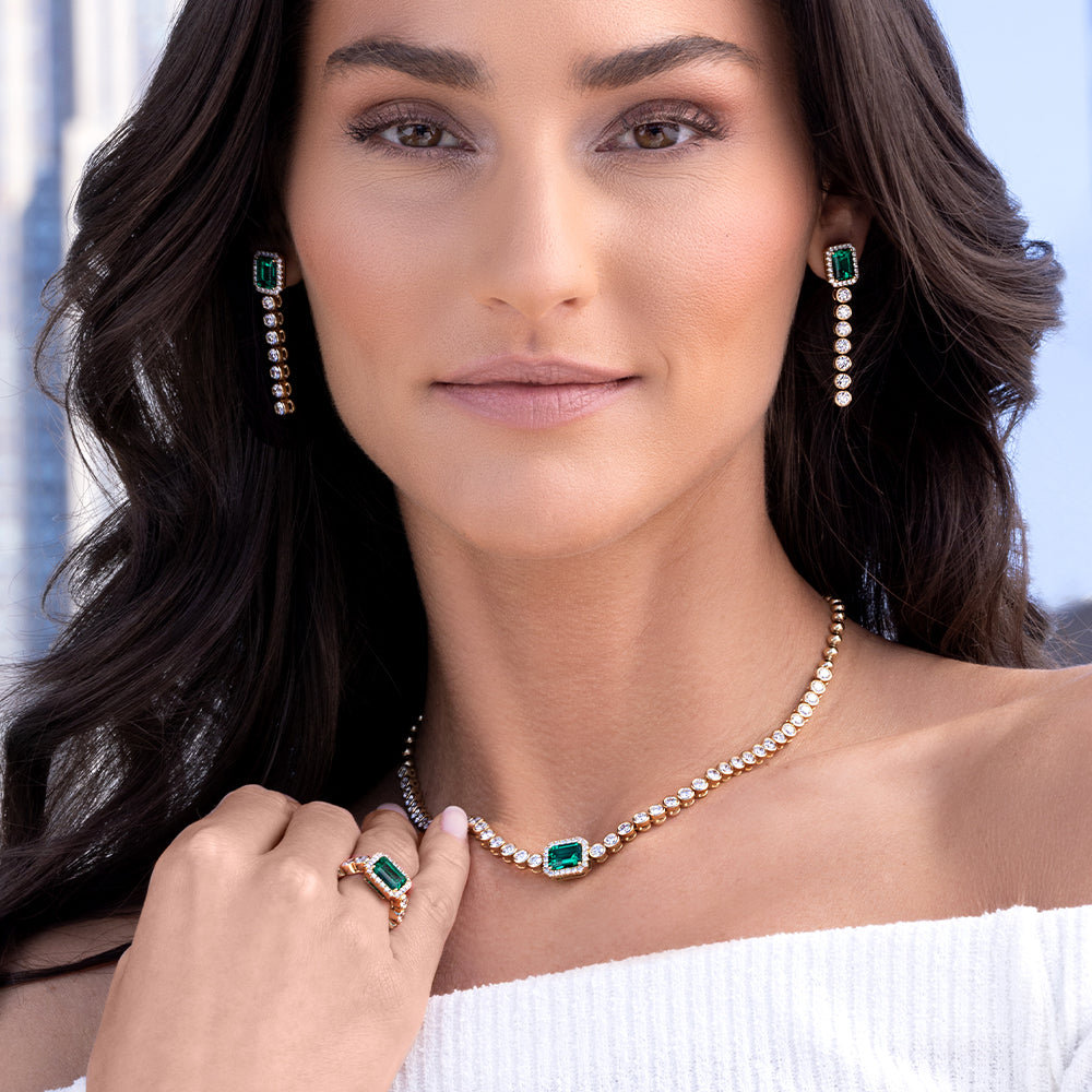 Emerald Tennis Necklace
