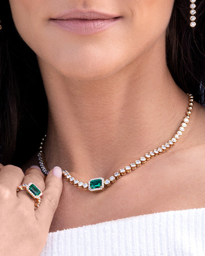 Emerald Tennis Necklace