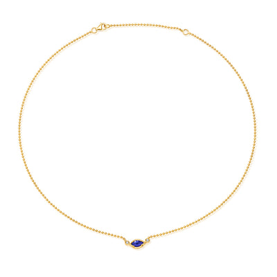 Blue Sapphire Chain Necklace