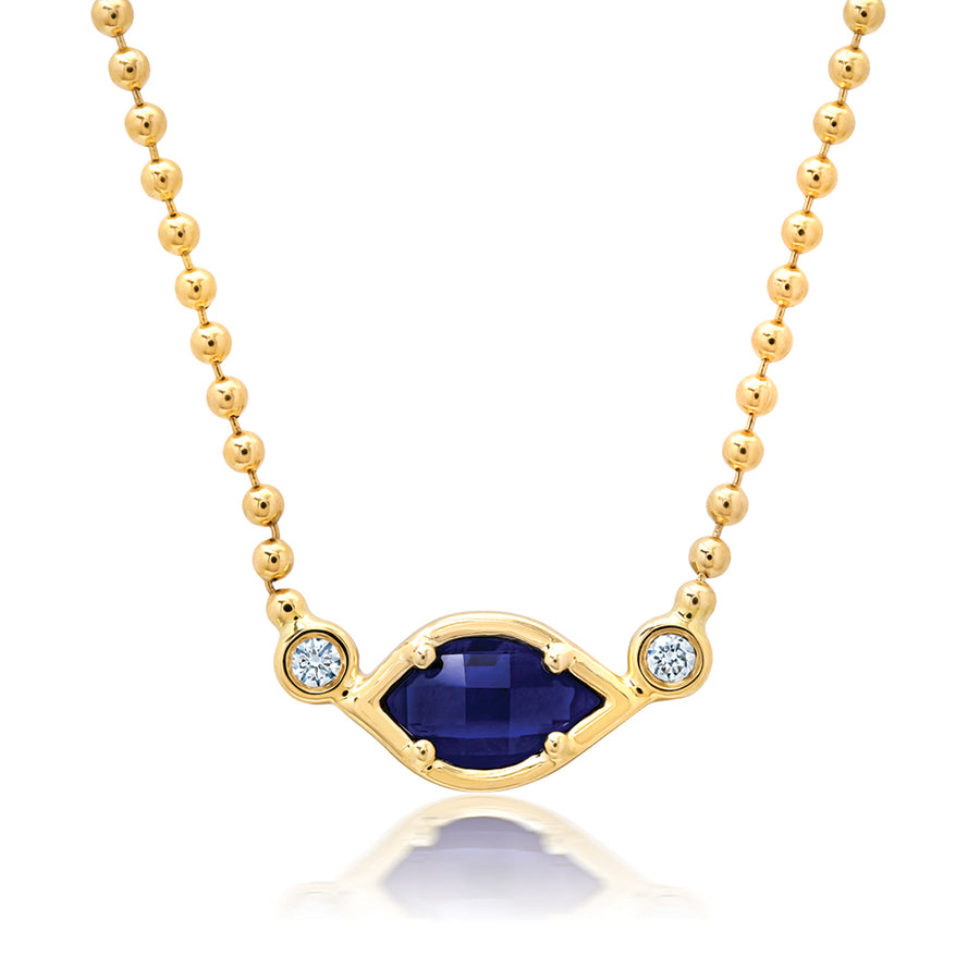 Blue Sapphire Chain Necklace