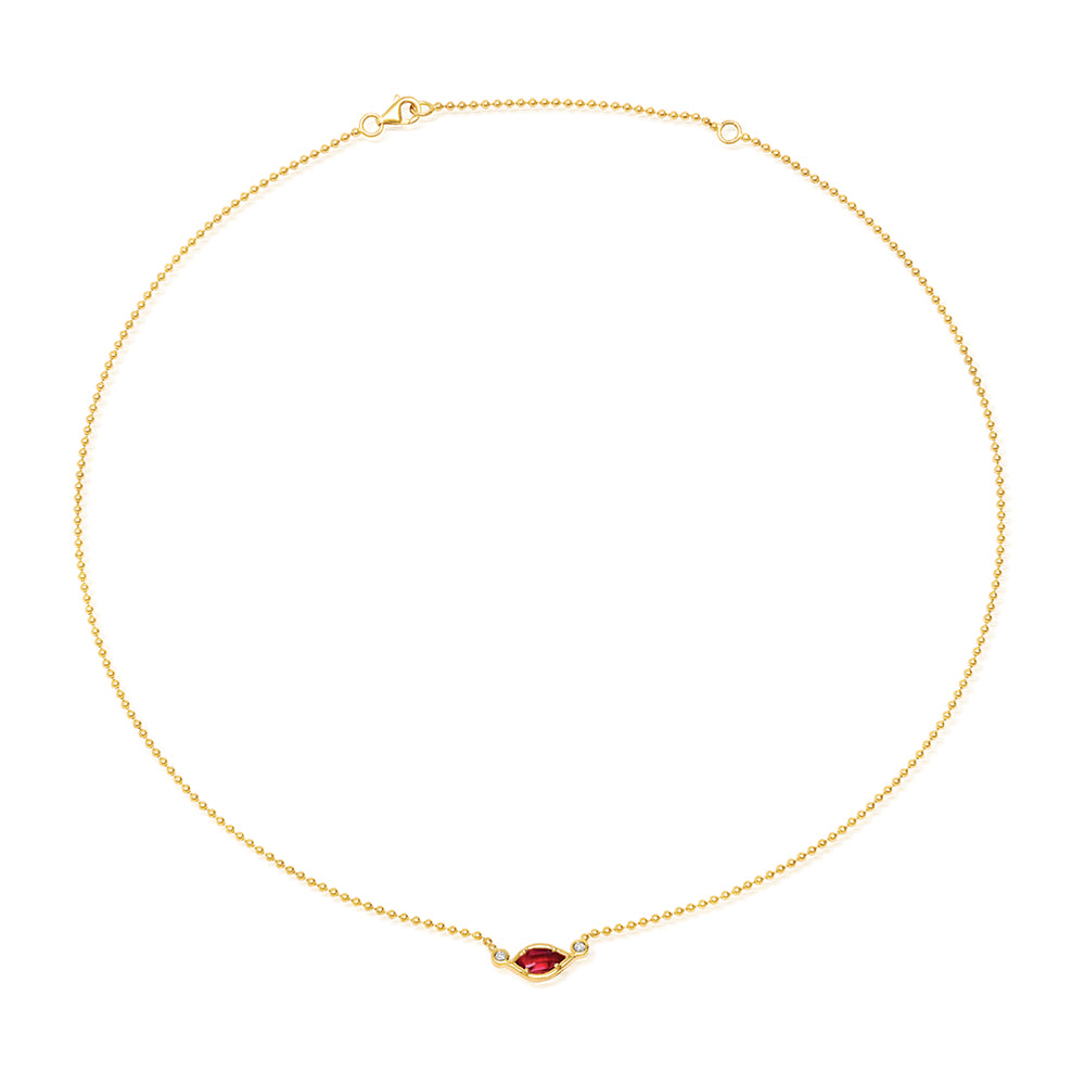 Ruby Chain Necklace