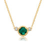 Chatham lab-grown emerald necklace, style CN1484YEM