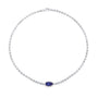 Chatham lab-grown blue sapphire necklace, style CN1486WBS