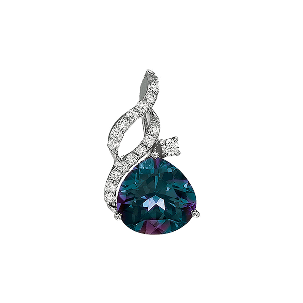 Chatham lab-grown alexandrite pendant, style CP1782WAL