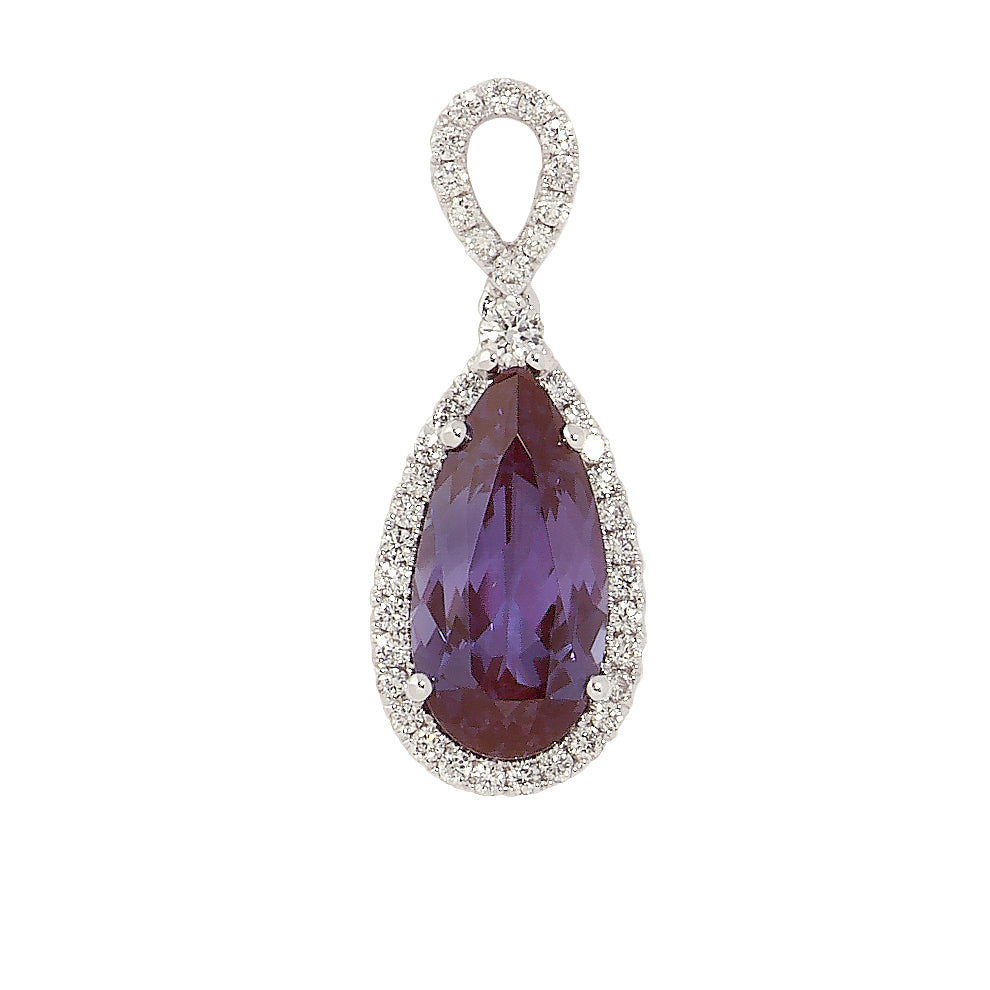 Chatham lab-grown alexandrite pendant, style CP2720WAL