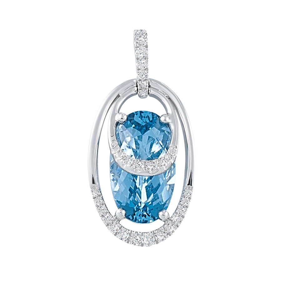 Aqua Blue Spinel Pendant