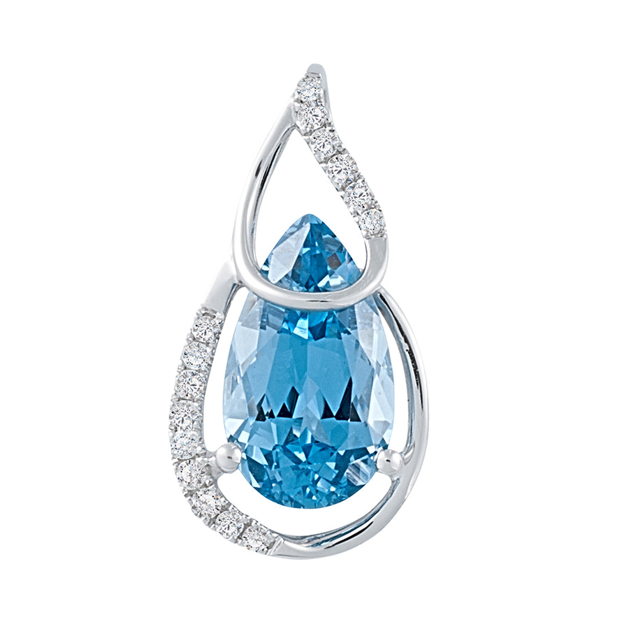 Aqua Blue Spinel Pendant