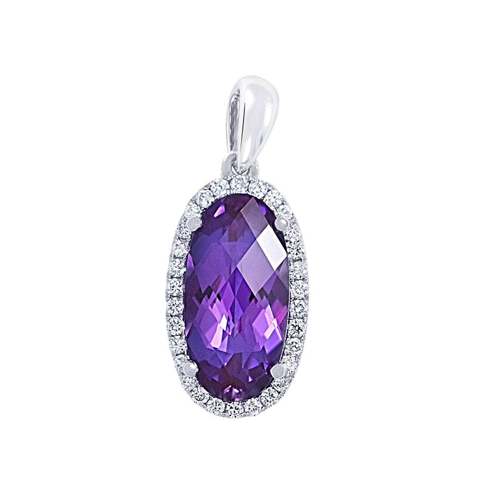 Chatham lab-grown alexandrite pendant, style CP3796WAL