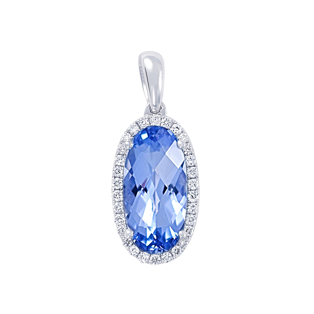 Chatham lab-grown aqua blue spinel pendant, style CP3796WAQ