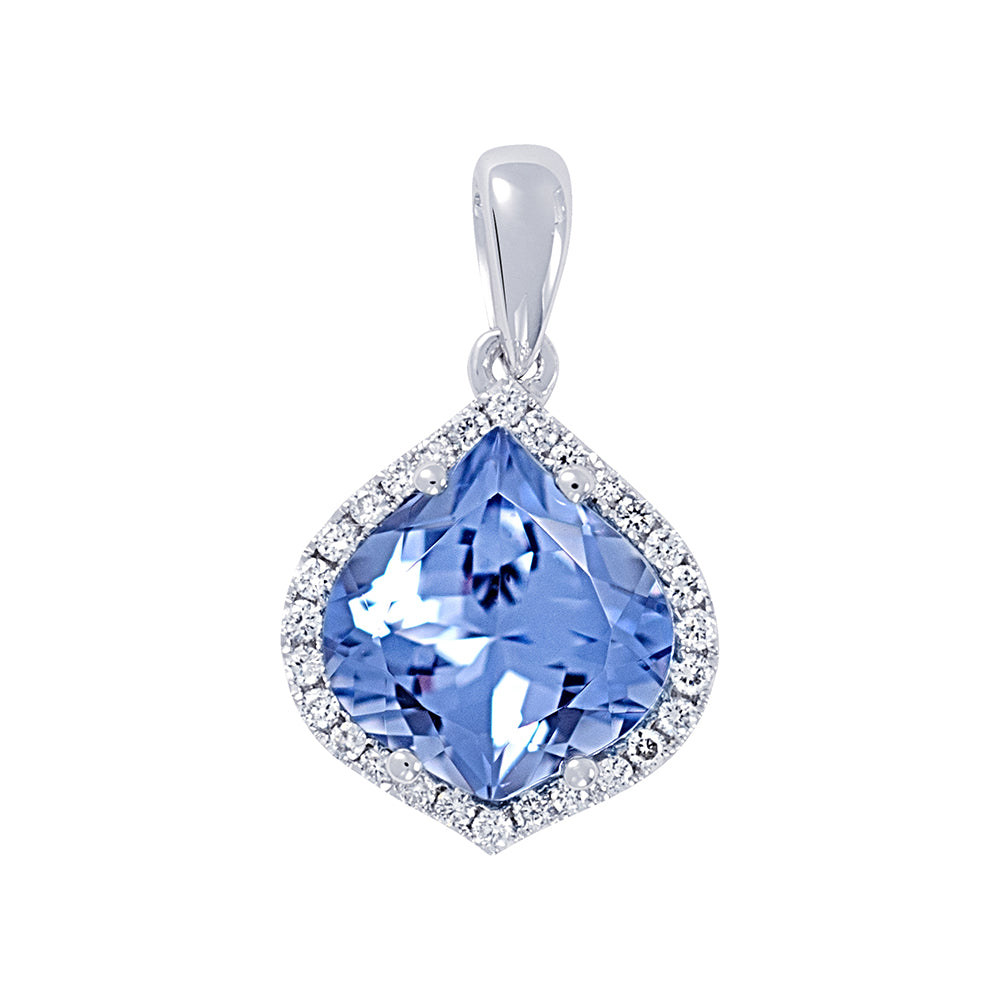 Chatham lab-grown aqua blue spinel pendant, style CP3798WAQ